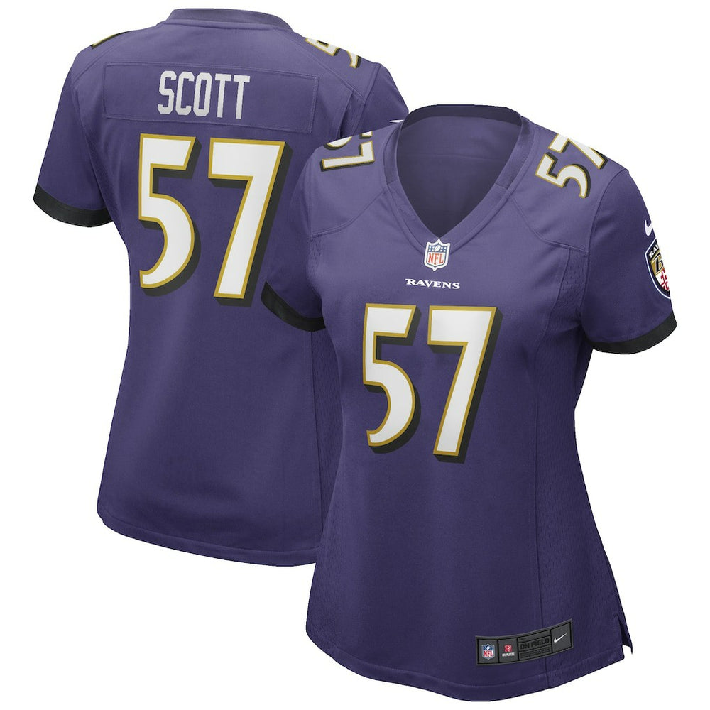 Bart Scott Baltimore Ravens Women's Game Retired Player Jersey Purple