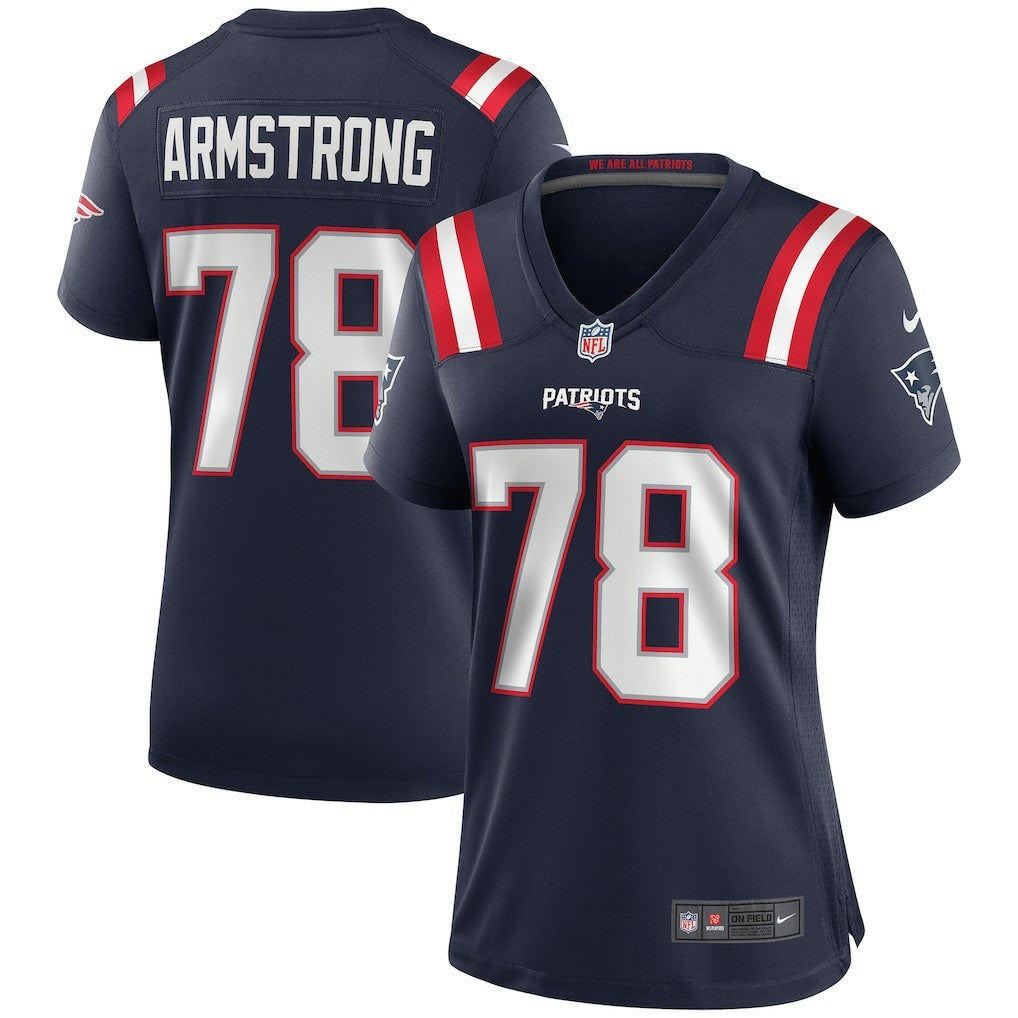 NFL Bruce Armstrong New England Patriots Women's Game Retired Player Jersey - Navy
