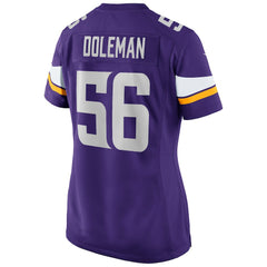 NFL Chris Doleman Minnesota Vikings Women's Game Retired Player Jersey - Purple