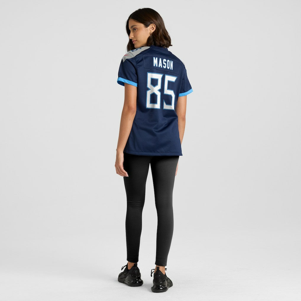 Derrick Mason Tennessee Titans Women's Game Retired Player Jersey Navy