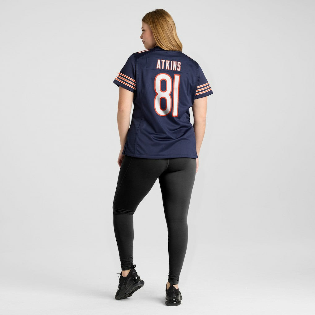 Doug Atkins Chicago Bears Women's Game Retired Player Jersey Navy