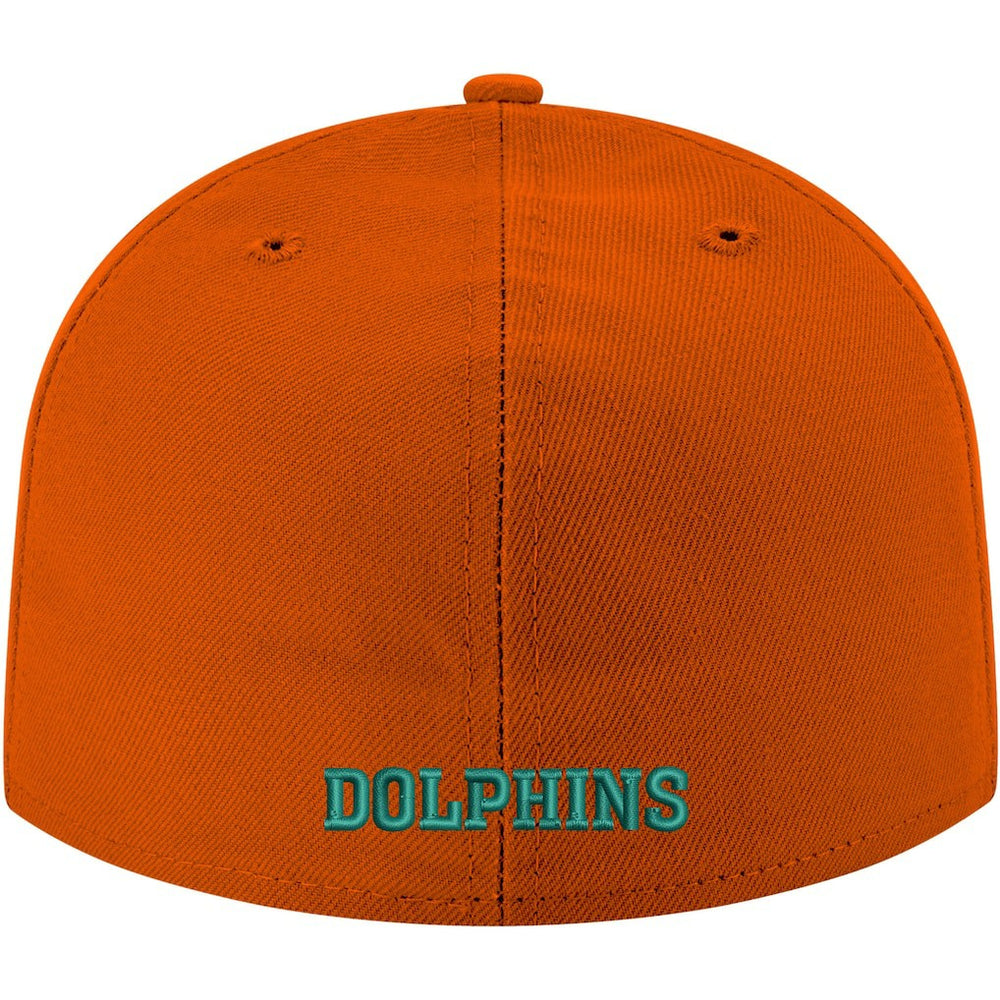 Miami Dolphins New Era Omaha Throwback 59FIFTY Fitted Hat Orange