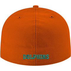 Miami Dolphins New Era Omaha Throwback 59FIFTY Fitted Hat Orange