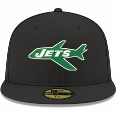 New York Jets New Era Omaha Throwback 59FIFTY Fitted Hat Black