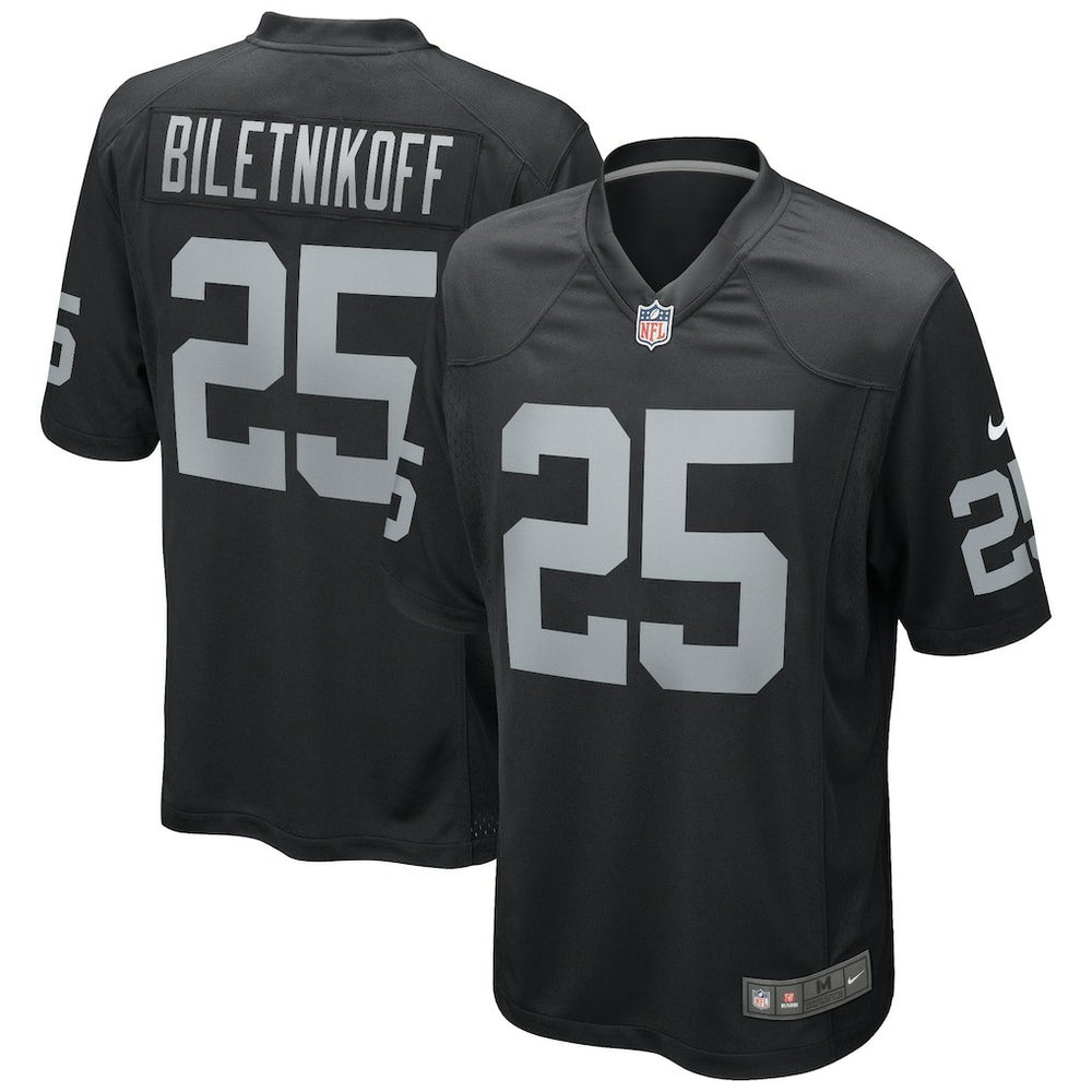 Fred Biletnikoff Las Vegas Raiders Game Retired Player Jersey Black