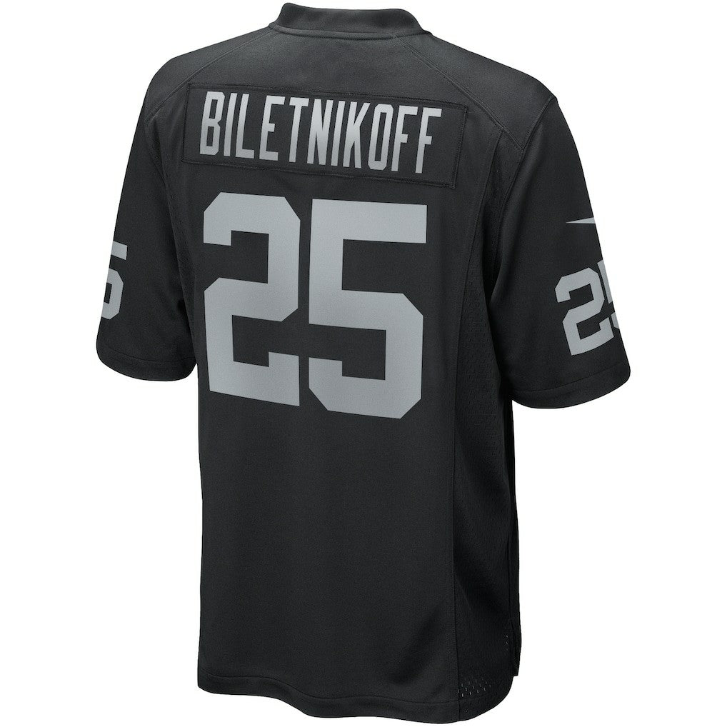 Fred Biletnikoff Las Vegas Raiders Game Retired Player Jersey Black
