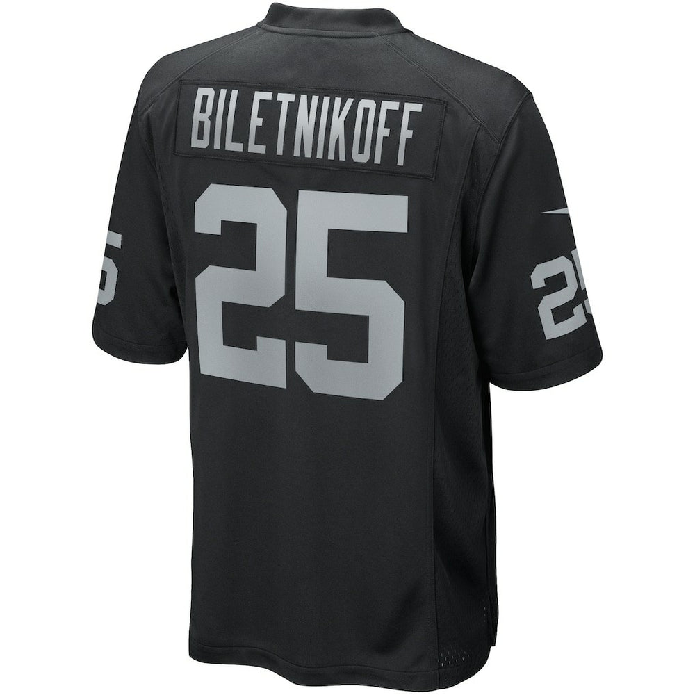 Fred Biletnikoff Las Vegas Raiders Game Retired Player Jersey Black