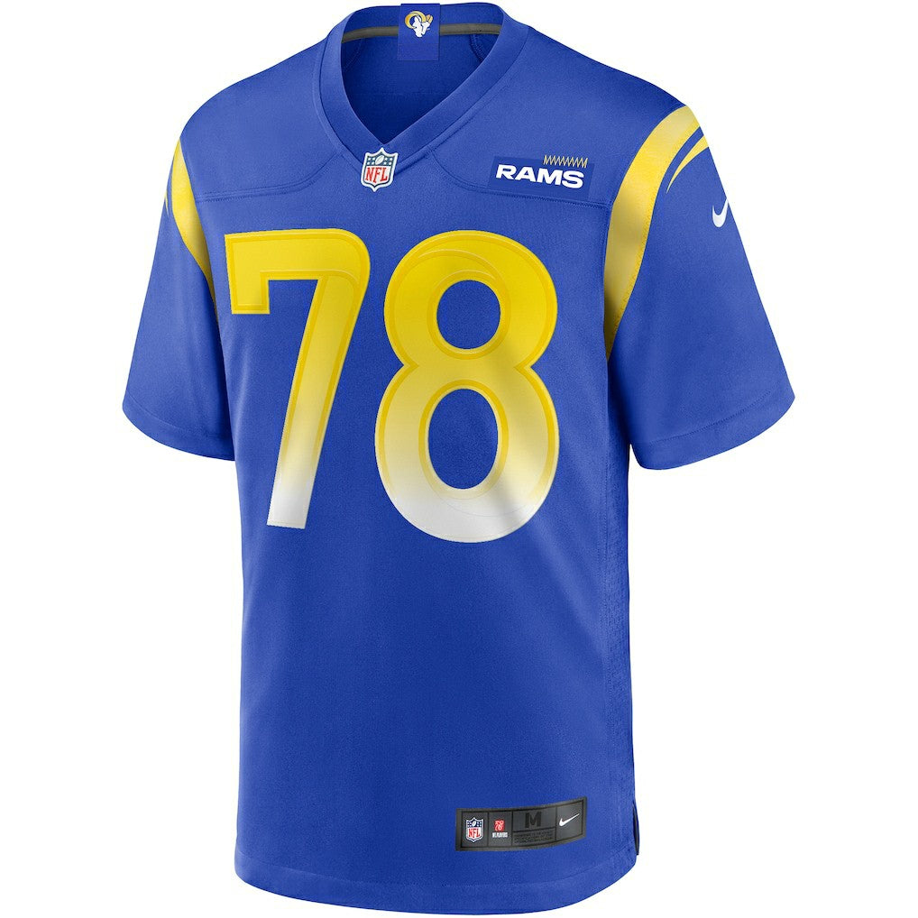 Jackie Slater Los Angeles Rams Game Retired Player Jersey Royal