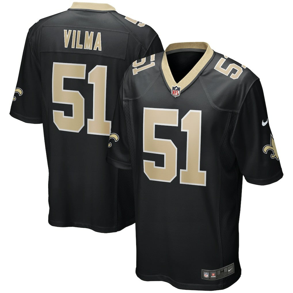 Jonathan Vilma New Orleans Saints Game Retired Player Jersey Black