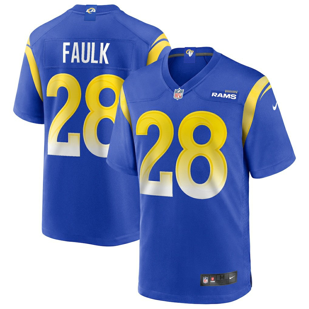 Marshall Faulk Los Angeles Rams Game Retired Player Jersey Royal