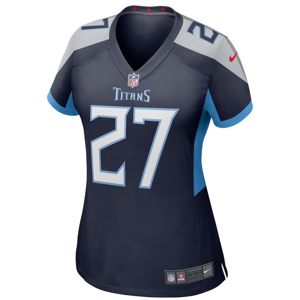 Eddie George Tennessee Titans Women's Game Retired Player Jersey Navy