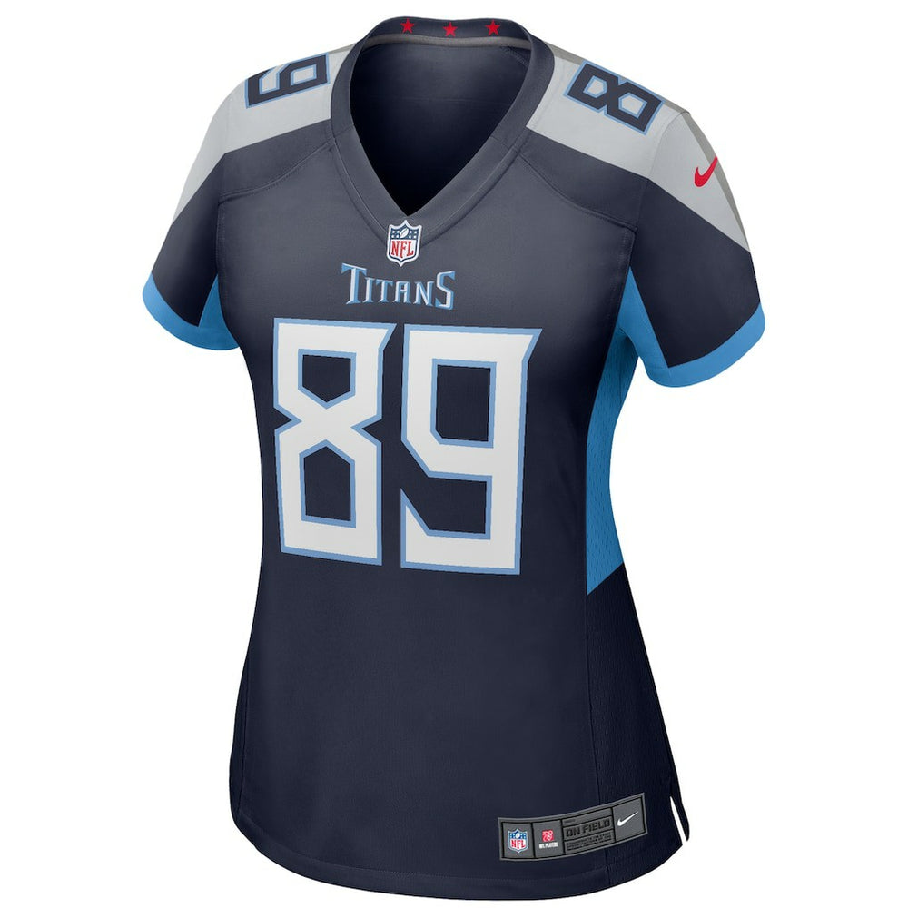 Frank Wycheck Tennessee Titans Women's Game Retired Player Jersey Navy
