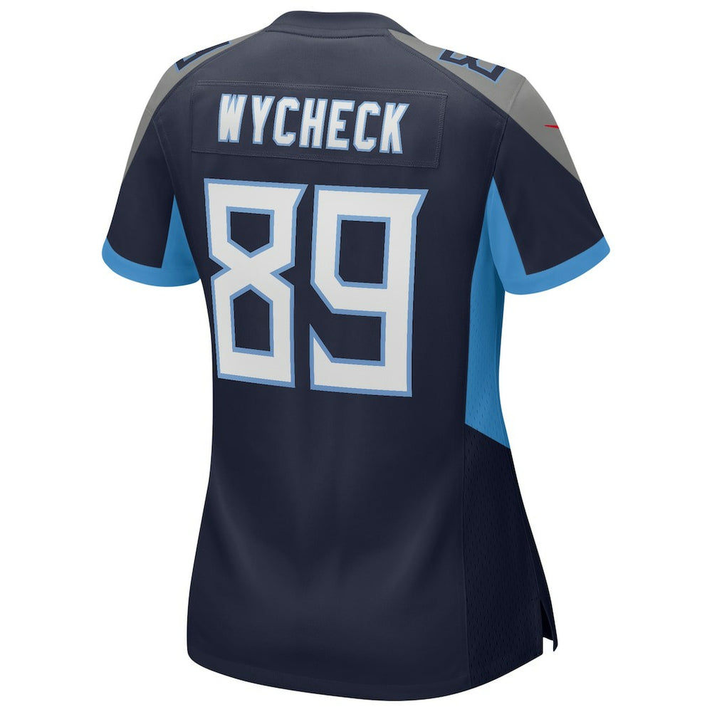 Frank Wycheck Tennessee Titans Women's Game Retired Player Jersey Navy
