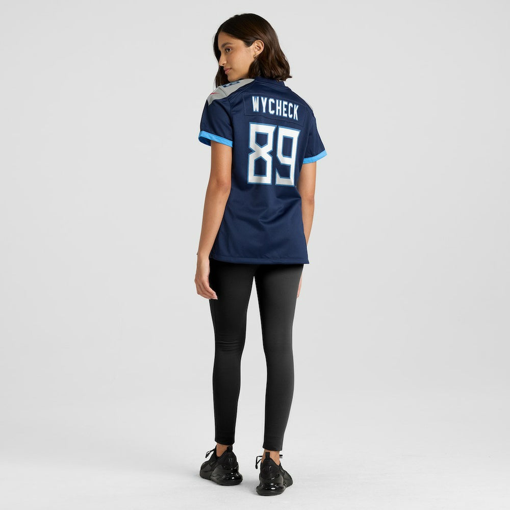 Frank Wycheck Tennessee Titans Women's Game Retired Player Jersey Navy