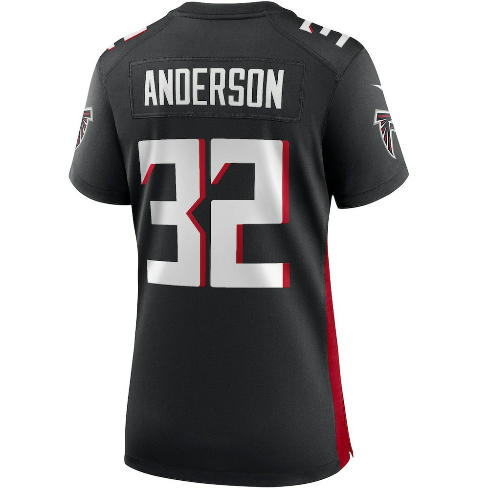 Jamal Anderson Atlanta Falcons Women's Game Retired Player Jersey Black