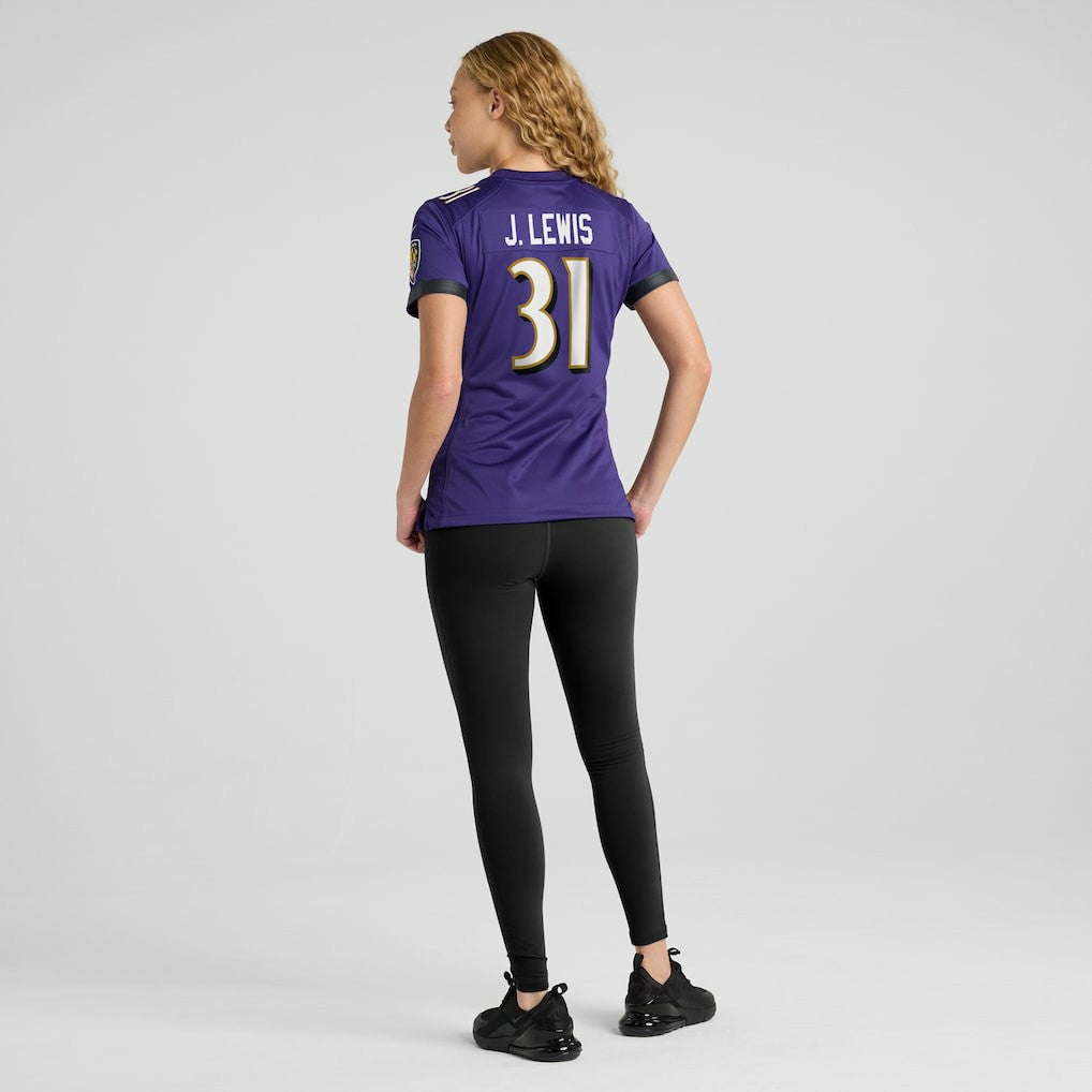 Jamal Lewis Baltimore Ravens Women's Game Retired Player Jersey Purple