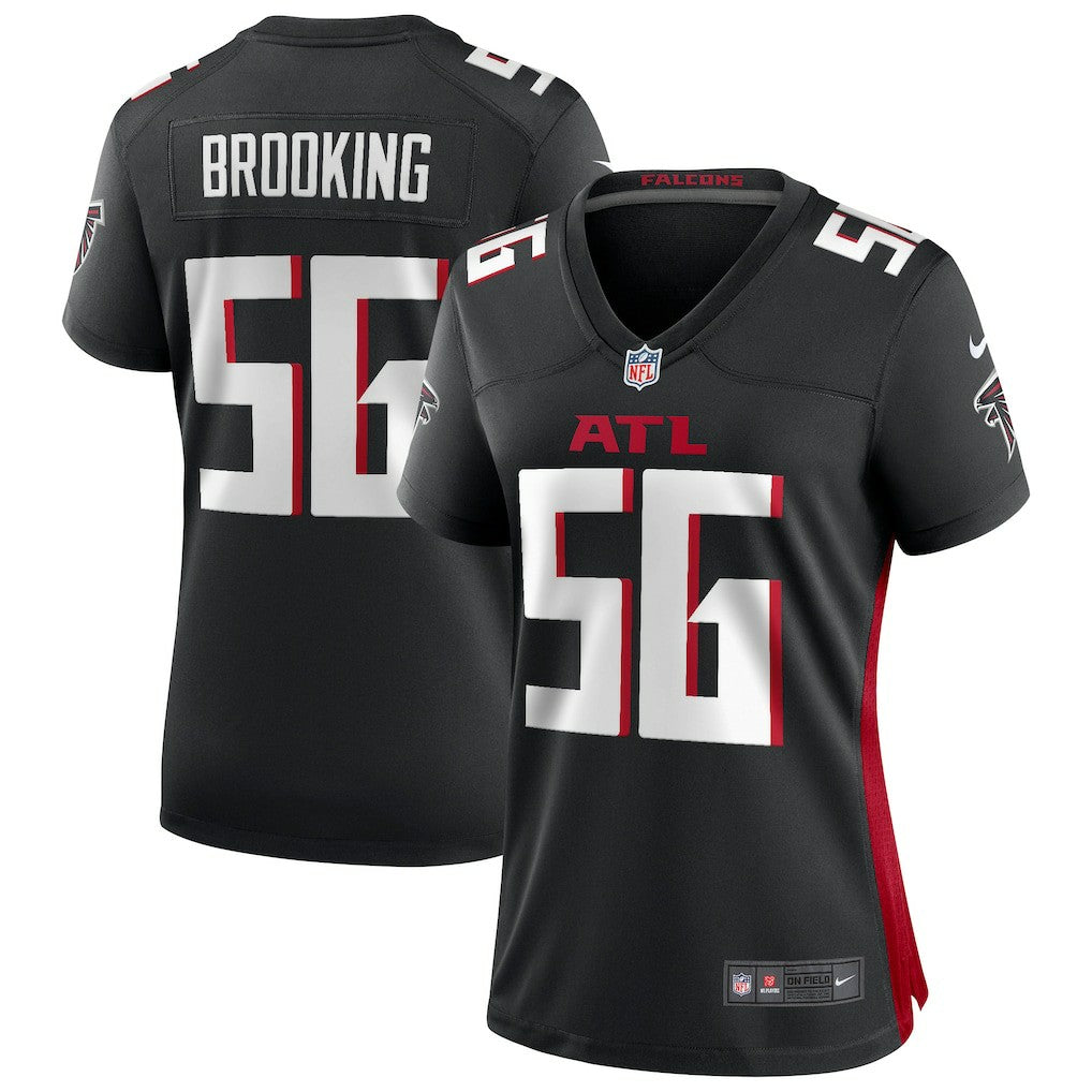 Keith Brooking Atlanta Falcons Women's Game Retired Player Jersey Black