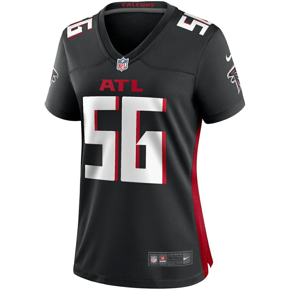 Keith Brooking Atlanta Falcons Women's Game Retired Player Jersey Black