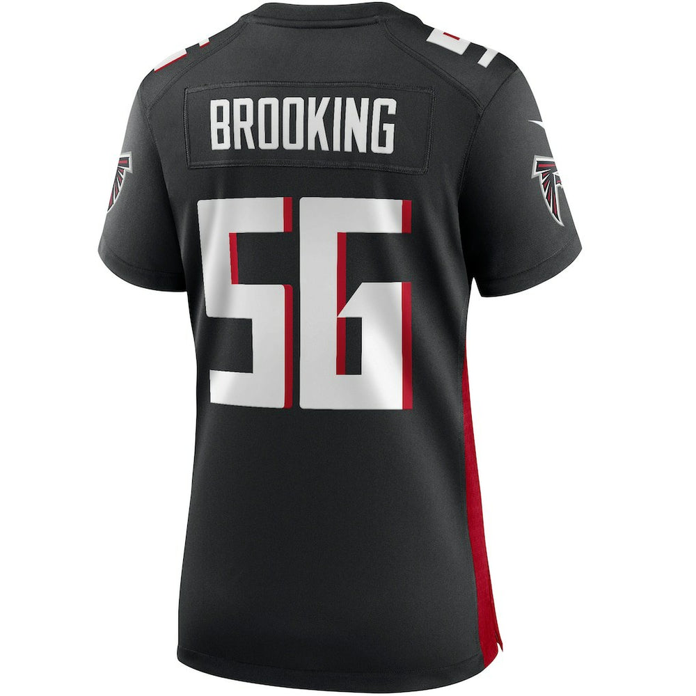 Keith Brooking Atlanta Falcons Women's Game Retired Player Jersey Black