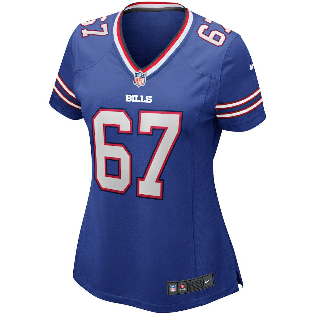 Kent Hull Buffalo Bills Women's Game Retired Player Jersey Royal