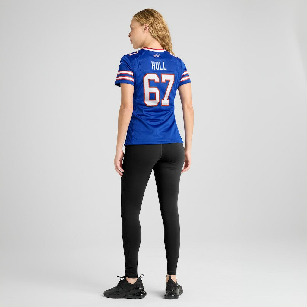 Kent Hull Buffalo Bills Women's Game Retired Player Jersey Royal
