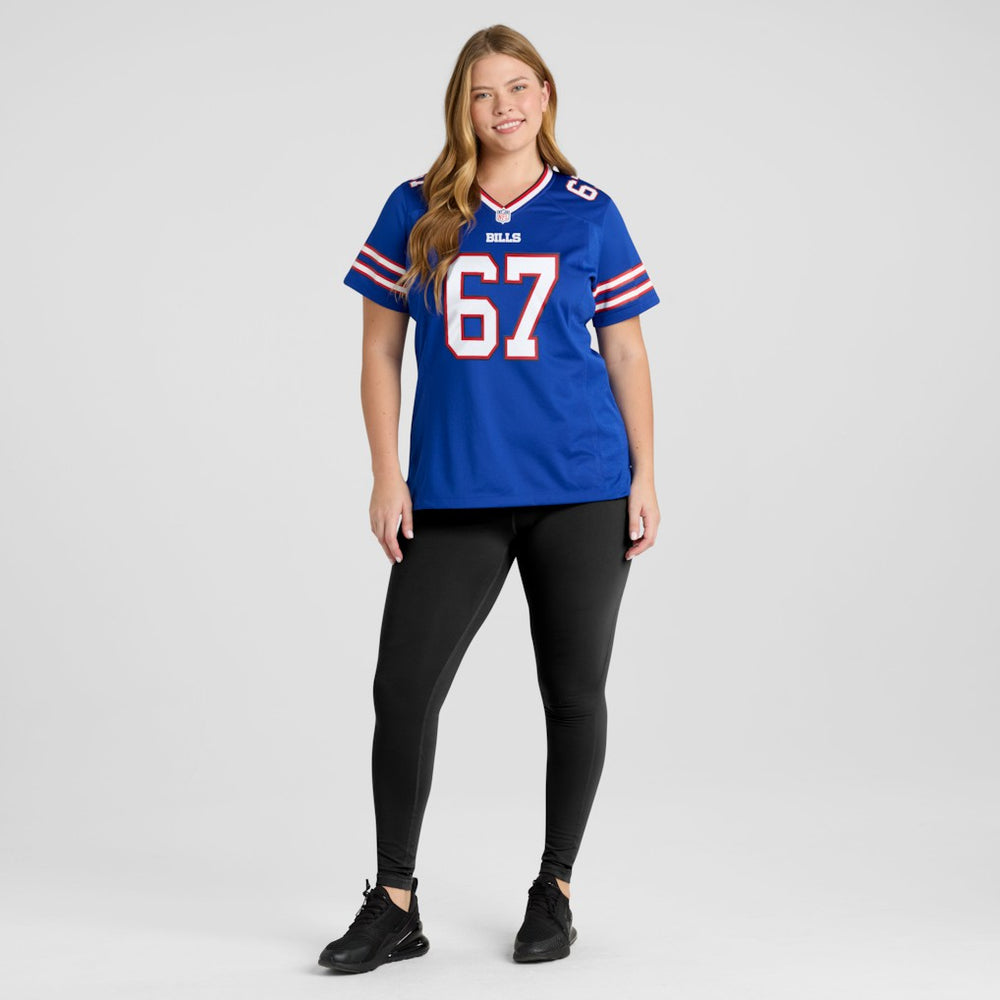 Kent Hull Buffalo Bills Women's Game Retired Player Jersey Royal