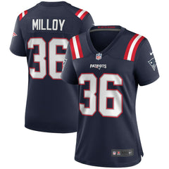 NFL Lawyer Milloy New England Patriots Women's Game Retired Player Jersey - Navy