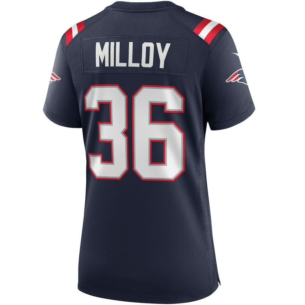 NFL Lawyer Milloy New England Patriots Women's Game Retired Player Jersey - Navy
