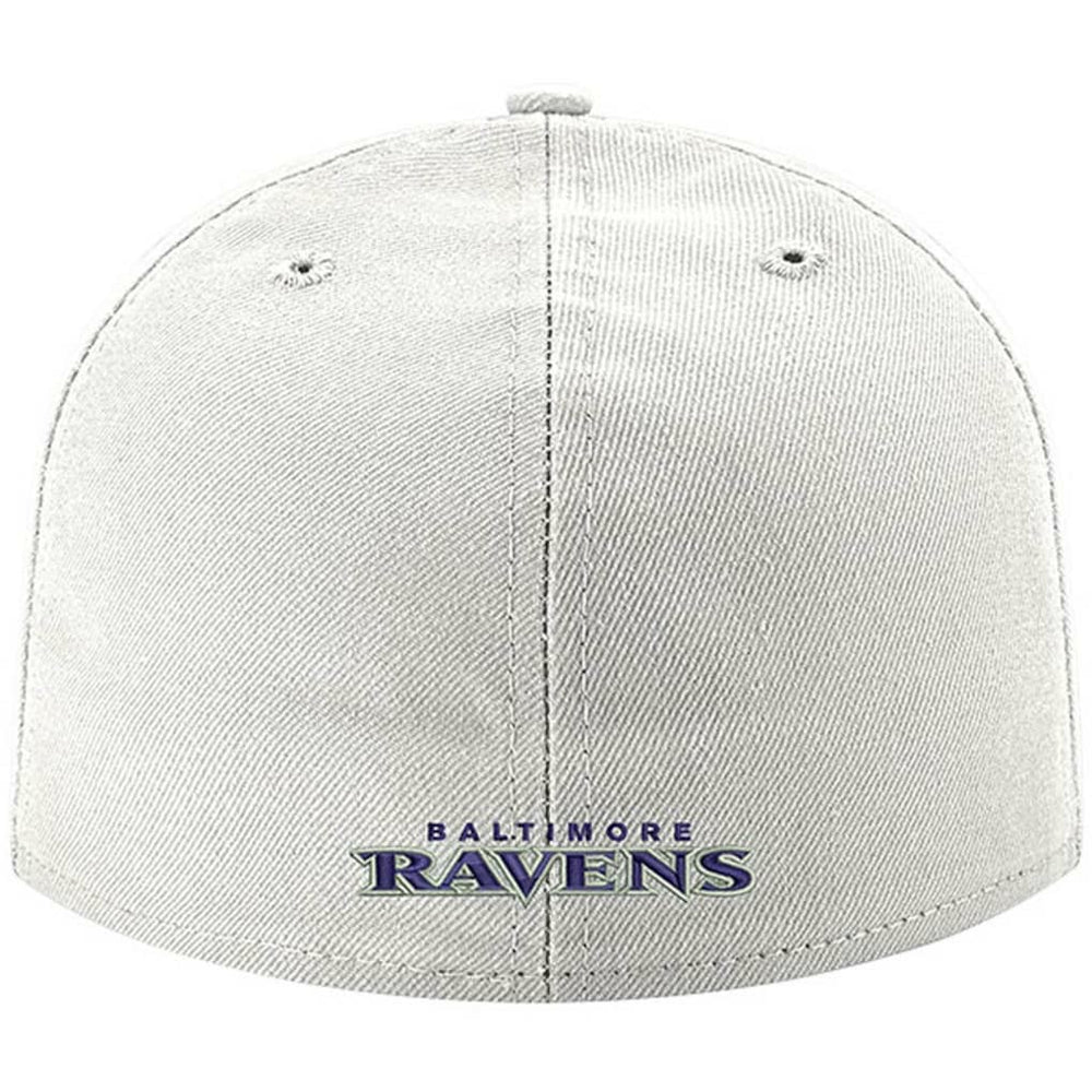 Baltimore Ravens New Era Omaha Lettermark 59FIFTY Fitted Hat White