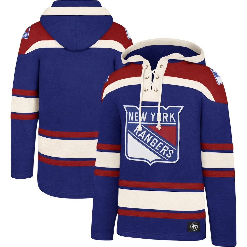 NHL New York Rangers '47 Superior Lacer Hoodie - Blue