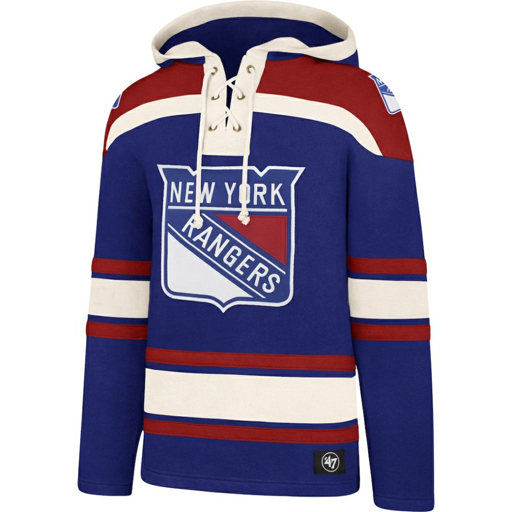 NHL New York Rangers '47 Superior Lacer Hoodie - Blue