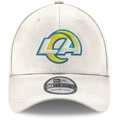 Los Angeles Rams New Era LA Logo Iced II 39THIRTY Flex Hat White