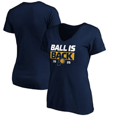 Indiana Pacers Women's Ball Is Back V-Neck T-Shirt Navy