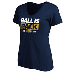 Indiana Pacers Women's Ball Is Back V-Neck T-Shirt Navy