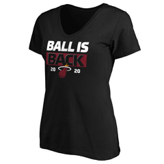 Miami Heat Women's Ball Is Back V-Neck T-Shirt Black
