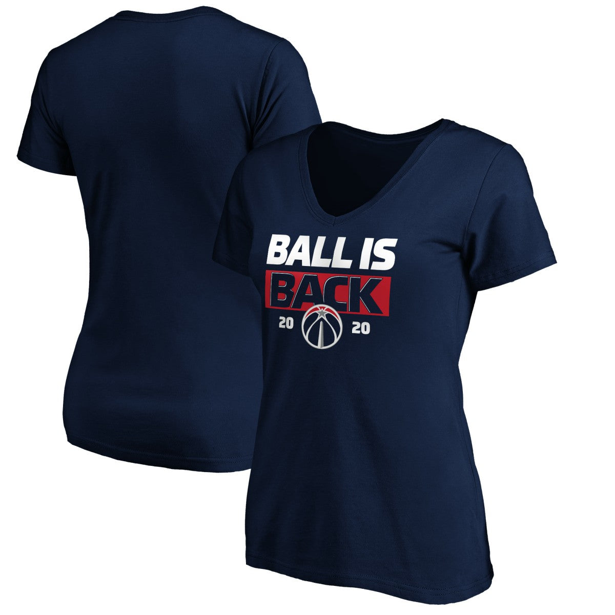 Washington Wizards Women's Ball Is Back V-Neck T-Shirt Navy