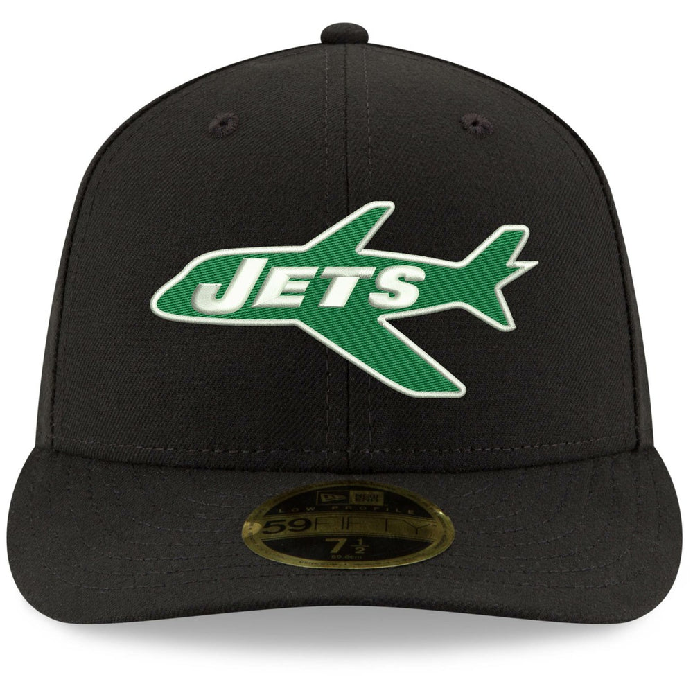 New York Jets New Era Omaha Throwback Low Profile 59FIFTY Fitted Hat Black