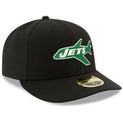 New York Jets New Era Omaha Throwback Low Profile 59FIFTY Fitted Hat Black