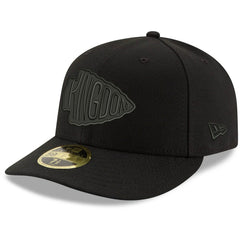 Kansas City Chiefs New Era Alternate Logo Black on Black Low Profile 59FIFTY II Fitted Hat Black