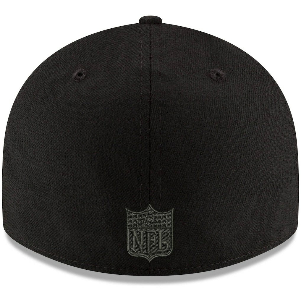 Kansas City Chiefs New Era Alternate Logo Black on Black Low Profile 59FIFTY II Fitted Hat Black