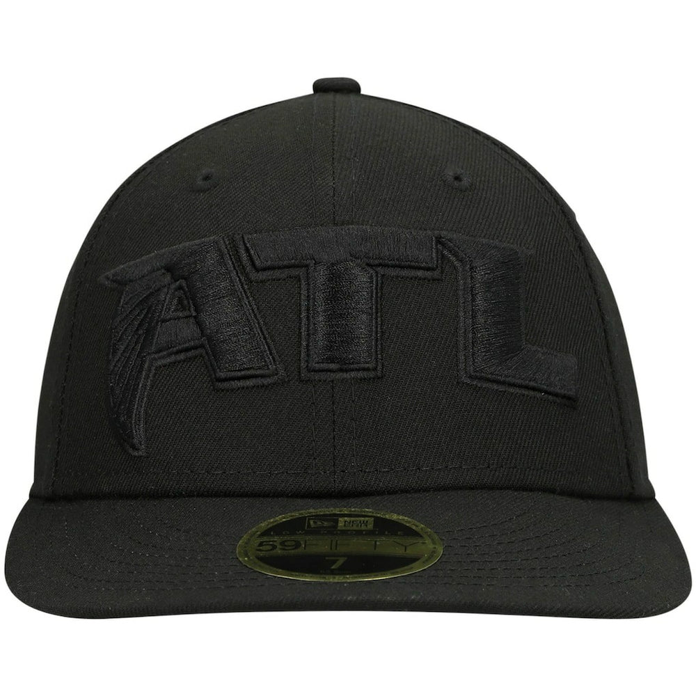 Atlanta Falcons New Era Alternate Logo Black on Black Low Profile 59FIFTY II Fitted Hat Black
