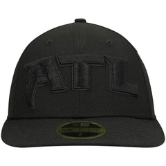 Atlanta Falcons New Era Alternate Logo Black on Black Low Profile 59FIFTY II Fitted Hat Black