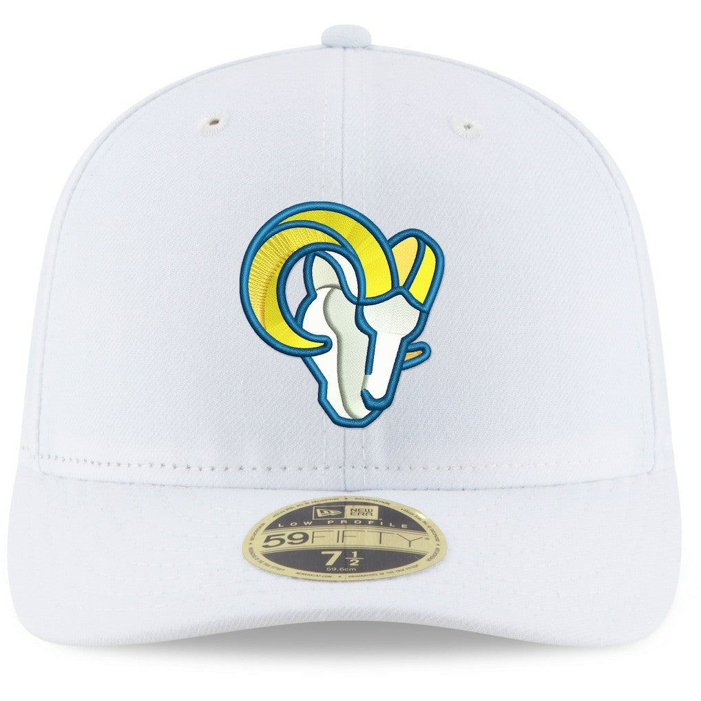 Los Angeles Rams New Era Omaha Low Profile 59FIFTY Fitted Hat White
