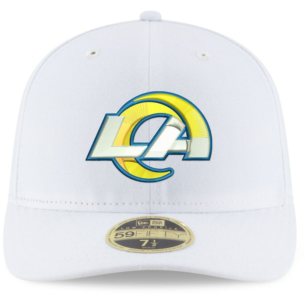 Los Angeles Rams New Era Omaha Low Profile 59FIFTY Fitted Hat White