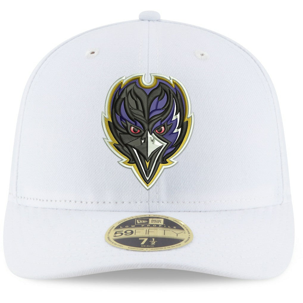 Baltimore Ravens New Era Omaha Low Profile 59FIFTY Fitted Hat White