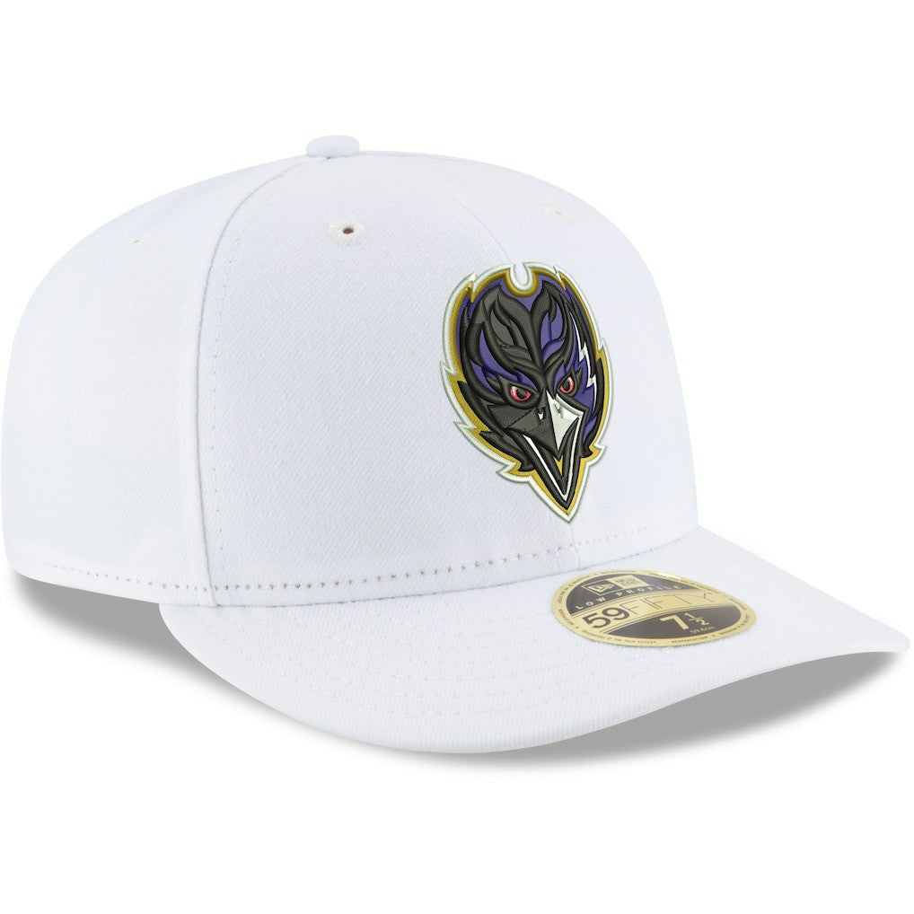 Baltimore Ravens New Era Omaha Low Profile 59FIFTY Fitted Hat White