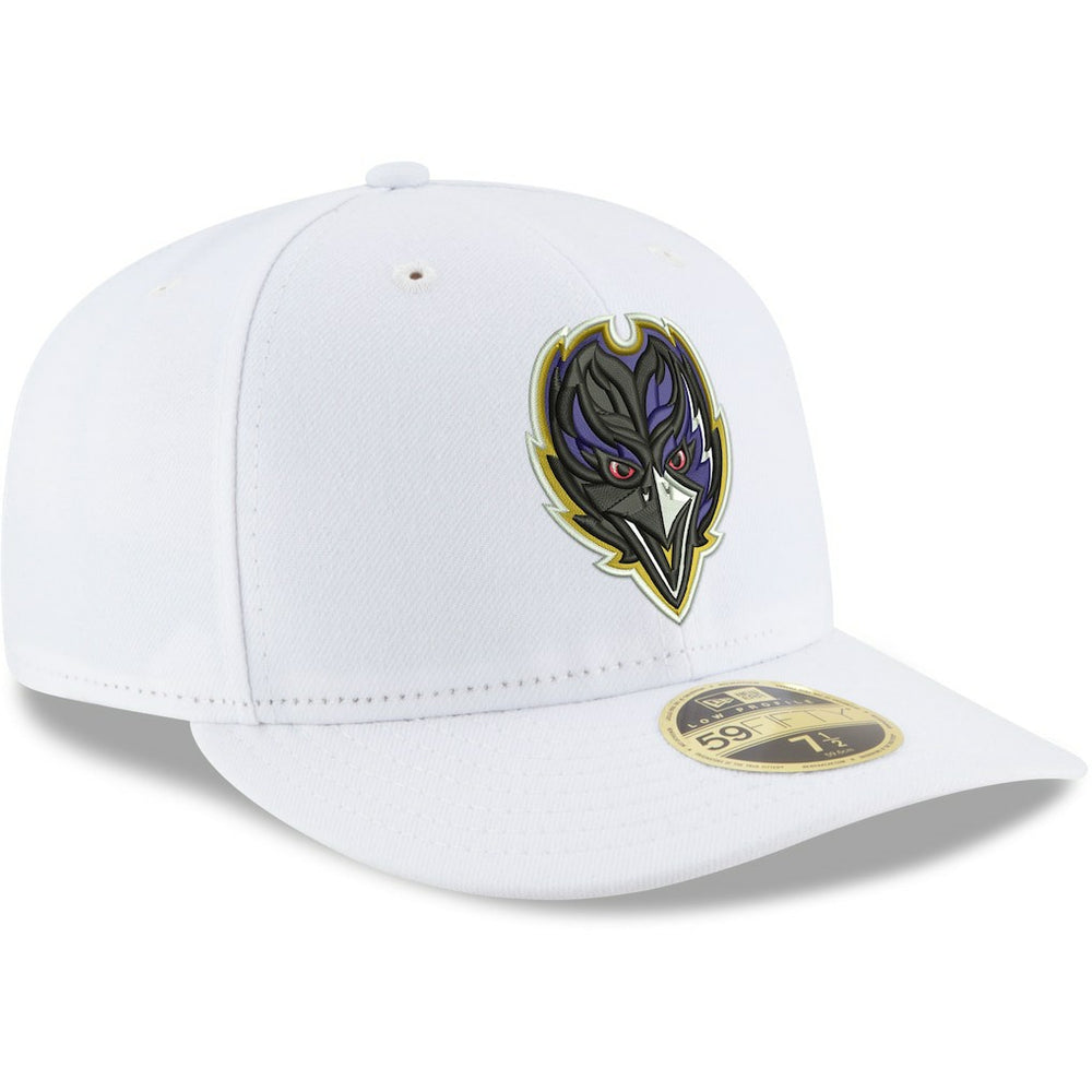 Baltimore Ravens New Era Omaha Low Profile 59FIFTY Fitted Hat White