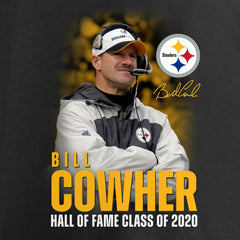 Bill Cowher Pittsburgh Steelers 2020 Pro Football Hall of Fame Inductee Coach Graphic T-Shirt Black