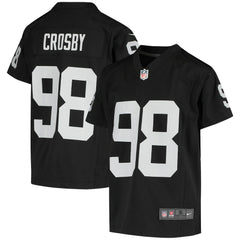 Maxx Crosby Las Vegas Raiders Youth Game Jersey Black