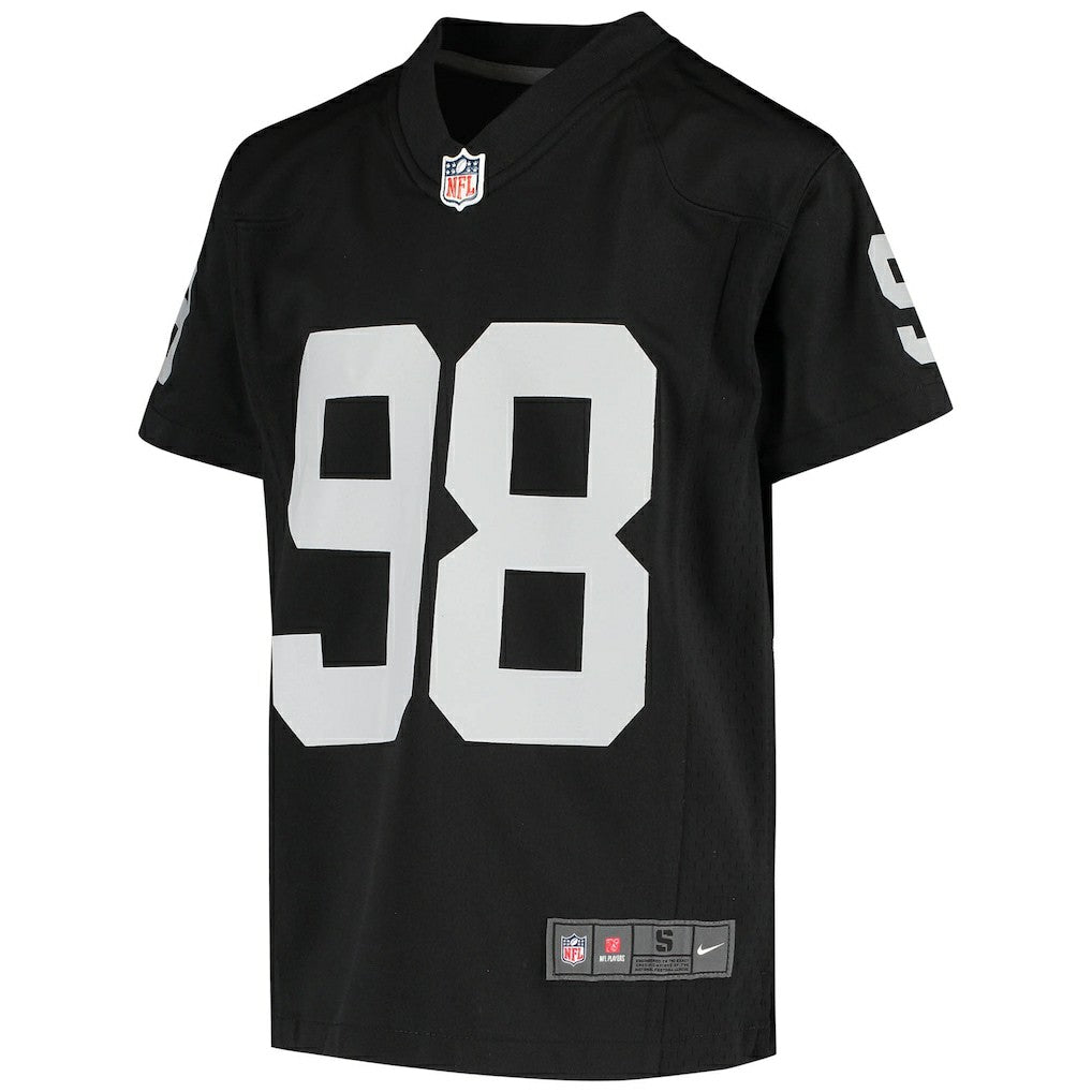 Maxx Crosby Las Vegas Raiders Youth Game Jersey Black